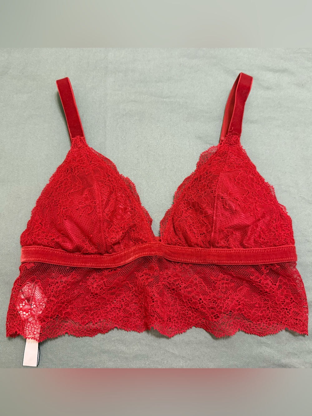Victoria's Secret Red Lace Longline Bralette